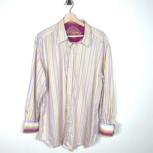 Robert Graham 2XL‎ Button Down Shirt Striped Long Sleeve Colorful